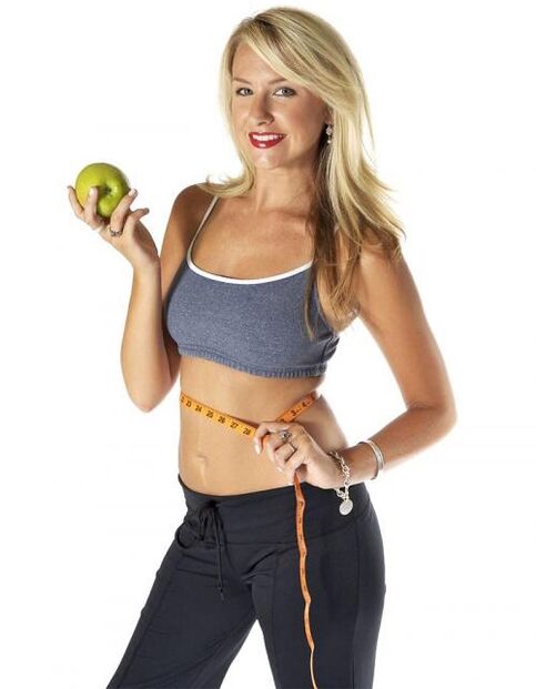 mazá para a perda de peso nun mes por 10 kg