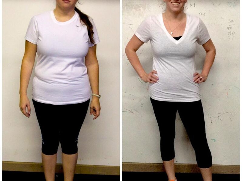 Nena antes e despois de perder peso coa dieta Dukan